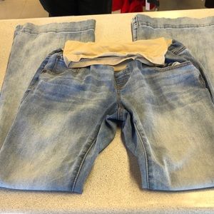 Indigo Blue Maternity Jeans with Flared leg